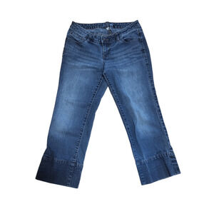 Apt 9 blue/grey capri jeans with pockets, size 4